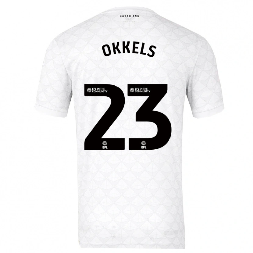 Danxen Dames Jeppe Okkels #23 Wit Rood Thuisshirt Thuistenue 2025/26 T-Shirt België