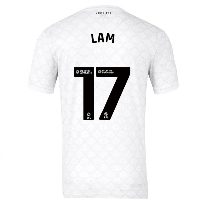 Danxen Dames Isaac Lam #17 Wit Rood Thuisshirt Thuistenue 2025/26 T-Shirt België