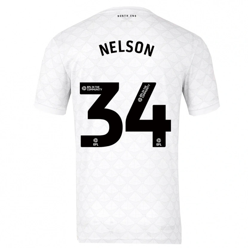 Danxen Dames Kitt Nelson #34 Wit Rood Thuisshirt Thuistenue 2025/26 T-Shirt België