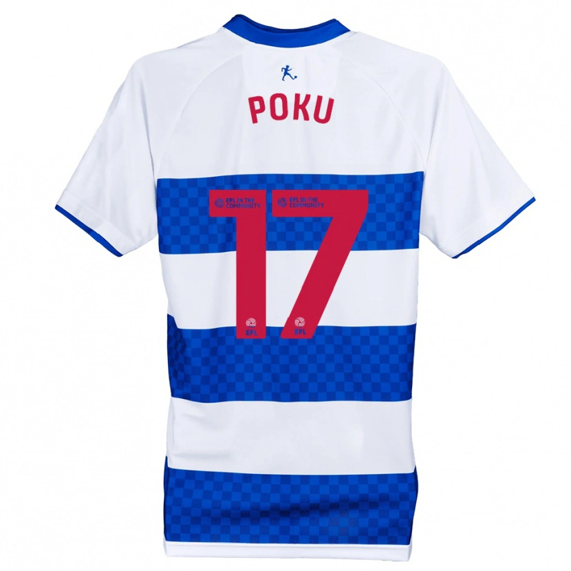 Danxen Dames Kwame Poku #17 Blauw Wit Thuisshirt Thuistenue 2025/26 T-Shirt België