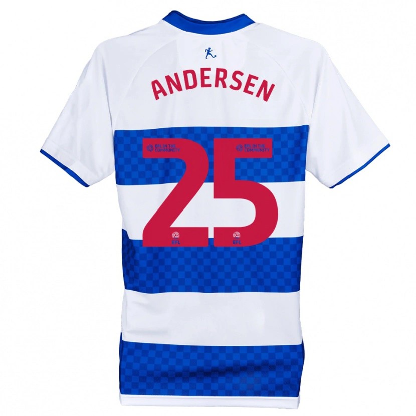Danxen Dames Lucas Andersen #25 Blauw Wit Thuisshirt Thuistenue 2025/26 T-Shirt België