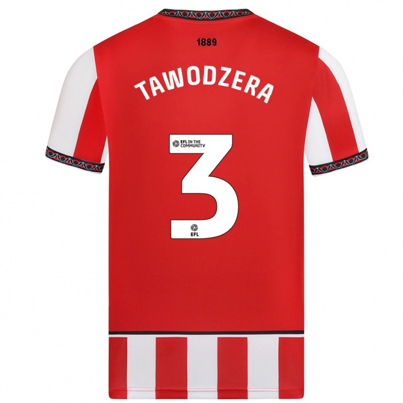 Danxen Dames Dylan Tawodzera #3 Rood Wit Thuisshirt Thuistenue 2025/26 T-Shirt België