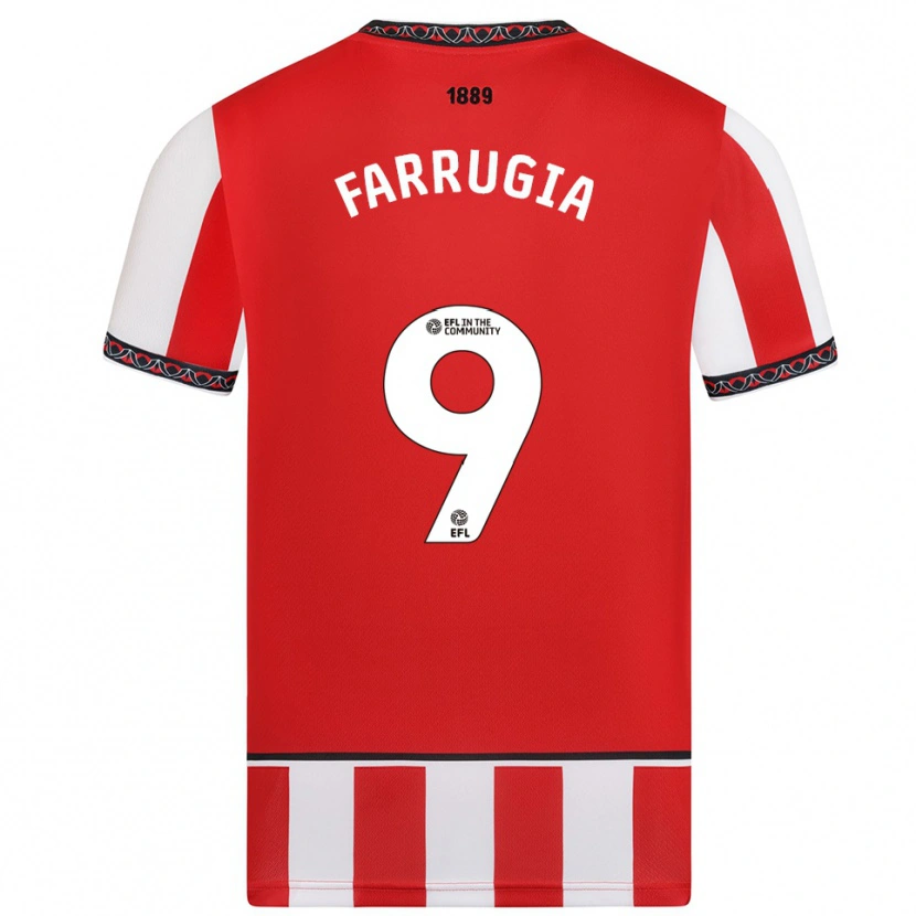 Danxen Dames Maria Farrugia #9 Rood Wit Thuisshirt Thuistenue 2025/26 T-Shirt België
