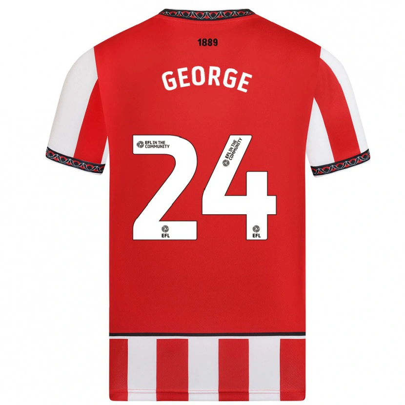 Danxen Dames Tammi George #24 Rood Wit Thuisshirt Thuistenue 2025/26 T-Shirt België