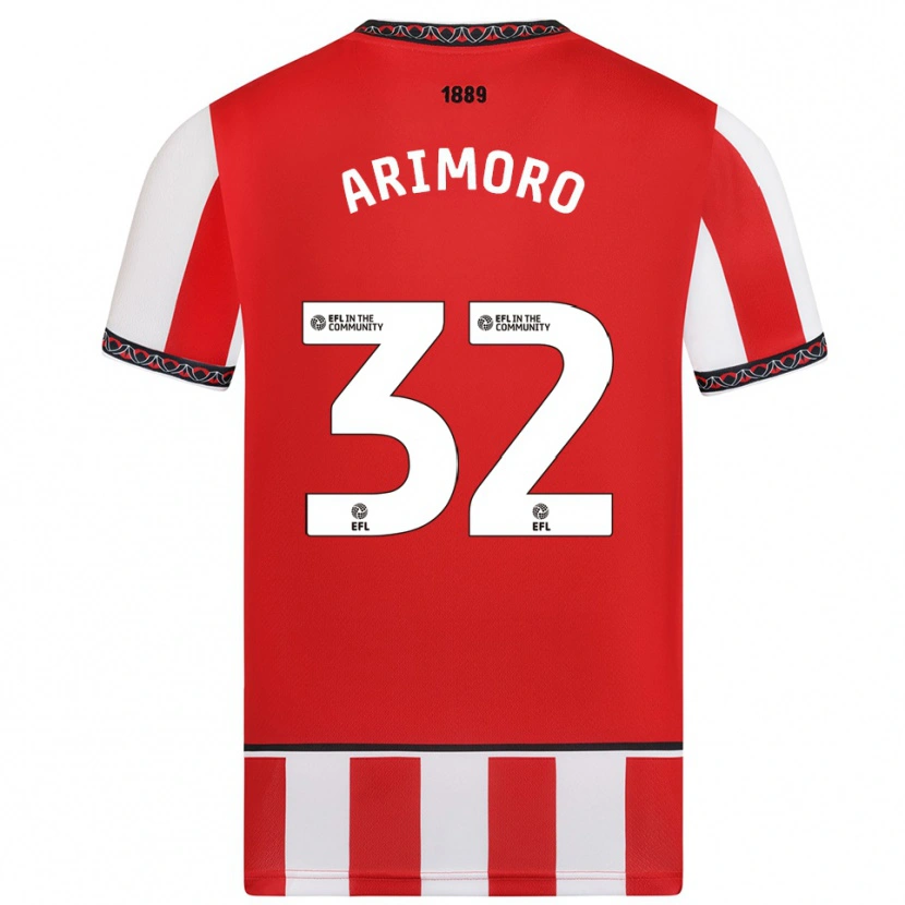 Danxen Dames Juliet Khinde Adebowale-Arimoro #32 Rood Wit Thuisshirt Thuistenue 2025/26 T-Shirt België