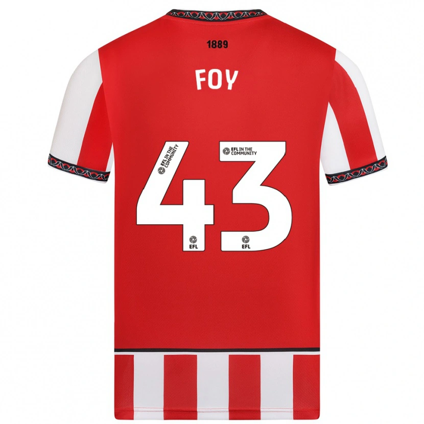 Danxen Dames Gus Foy #43 Rood Wit Thuisshirt Thuistenue 2025/26 T-Shirt België
