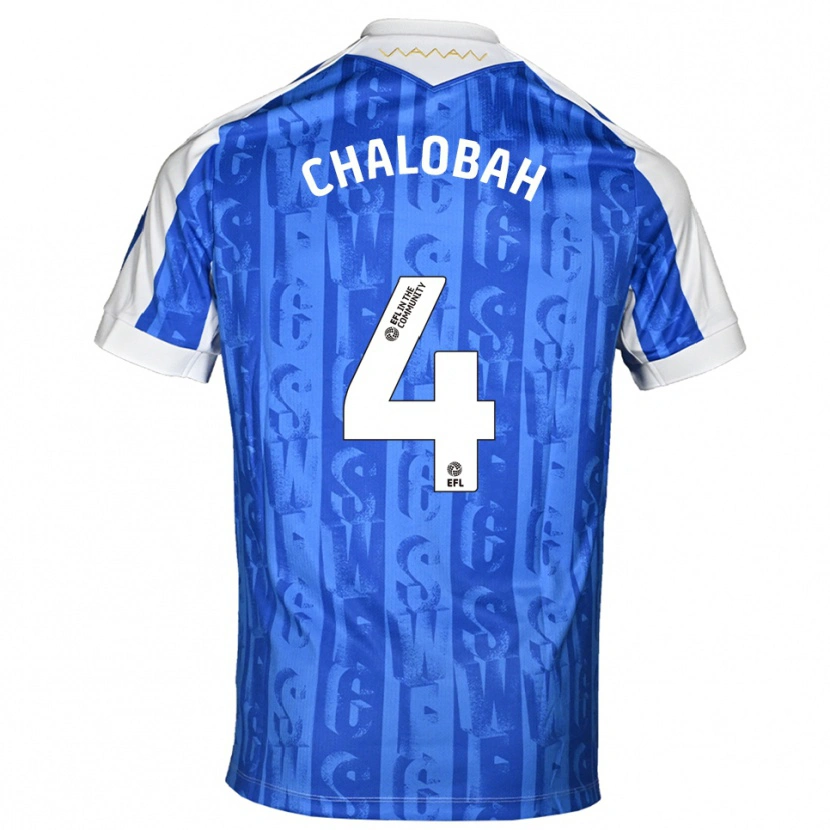 Danxen Dames Nathaniel Chalobah #4 Blauw Wit Thuisshirt Thuistenue 2025/26 T-Shirt België