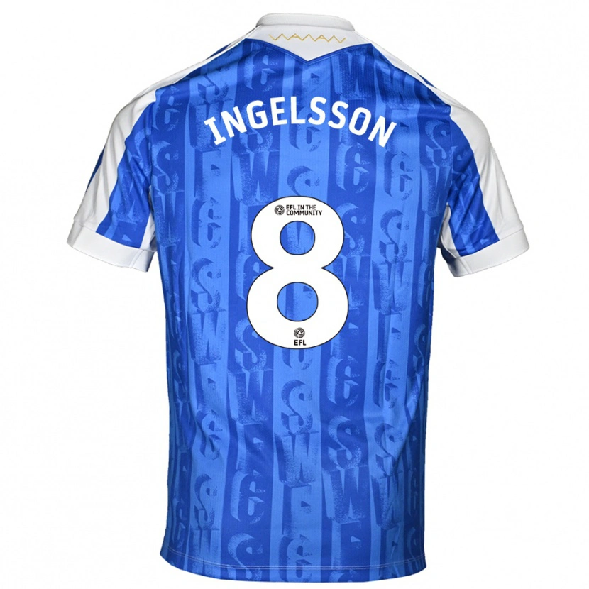 Danxen Dames Svante Ingelsson #8 Blauw Wit Thuisshirt Thuistenue 2025/26 T-Shirt België