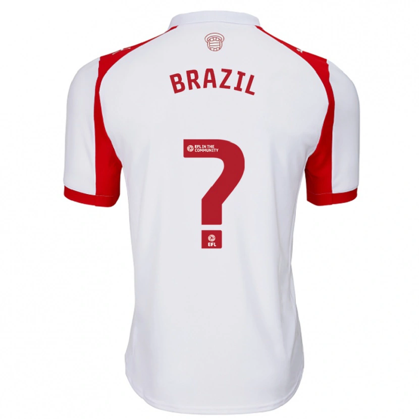 Danxen Dames Ellie Brazil #0 Wit Rood Thuisshirt Thuistenue 2025/26 T-Shirt België