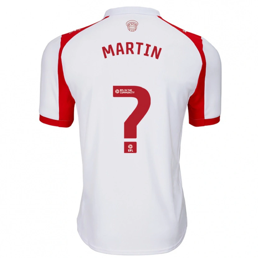 Danxen Dames James Martin #0 Wit Rood Thuisshirt Thuistenue 2025/26 T-Shirt België