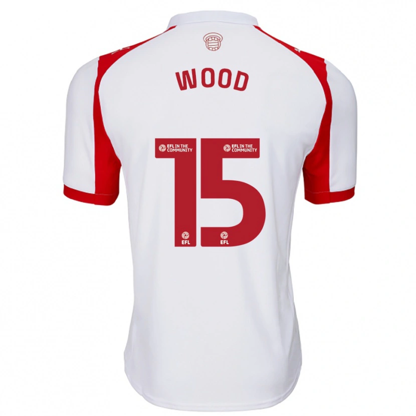 Danxen Dames Nathan Wood #15 Wit Rood Thuisshirt Thuistenue 2025/26 T-Shirt België