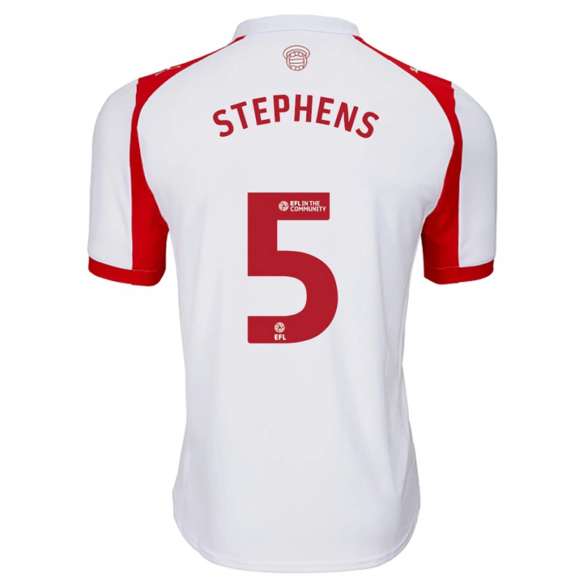 Danxen Dames Jack Stephens #5 Wit Rood Thuisshirt Thuistenue 2025/26 T-Shirt België