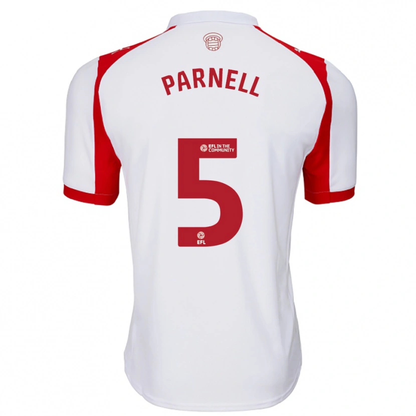 Danxen Dames Rosanna Parnell #5 Wit Rood Thuisshirt Thuistenue 2025/26 T-Shirt België