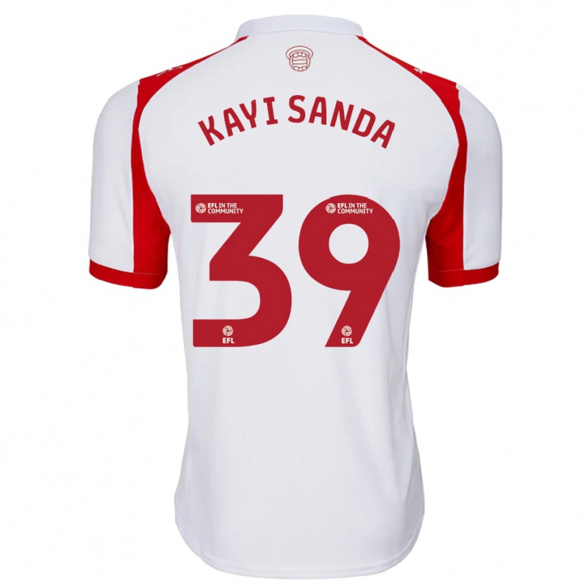 Danxen Dames Joachim Kayi Sanda #39 Wit Rood Thuisshirt Thuistenue 2025/26 T-Shirt België