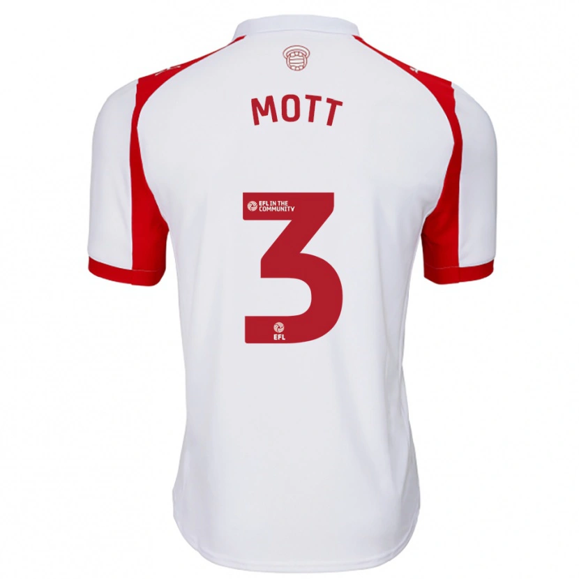 Danxen Dames Millicent Mott #3 Wit Rood Thuisshirt Thuistenue 2025/26 T-Shirt België