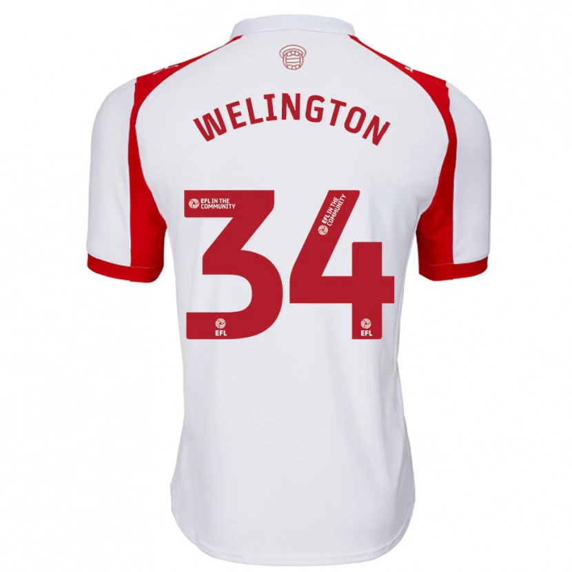 Danxen Dames Welington #34 Wit Rood Thuisshirt Thuistenue 2025/26 T-Shirt België