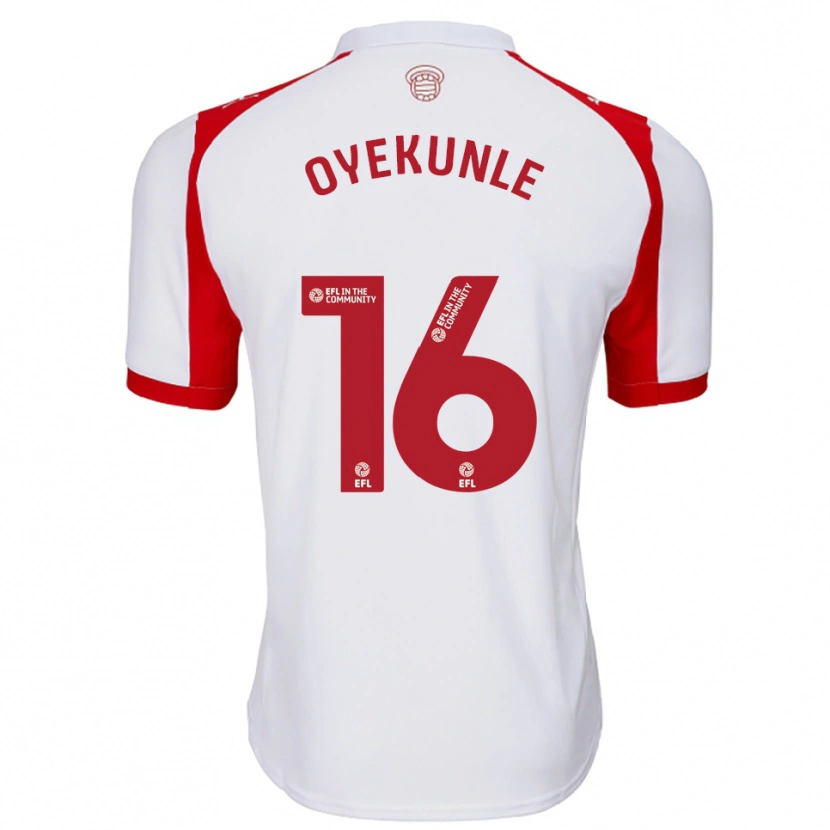 Danxen Dames Nicholas Oyekunle #16 Wit Rood Thuisshirt Thuistenue 2025/26 T-Shirt België