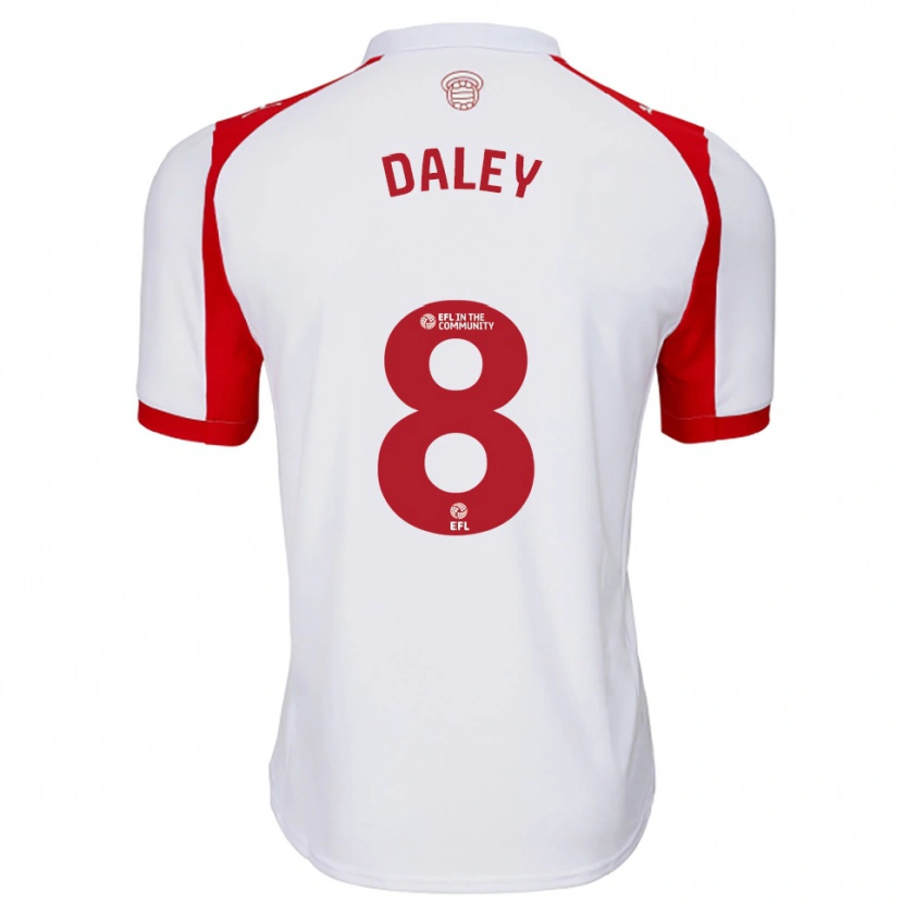 Danxen Dames Aston Daley #8 Wit Rood Thuisshirt Thuistenue 2025/26 T-Shirt België