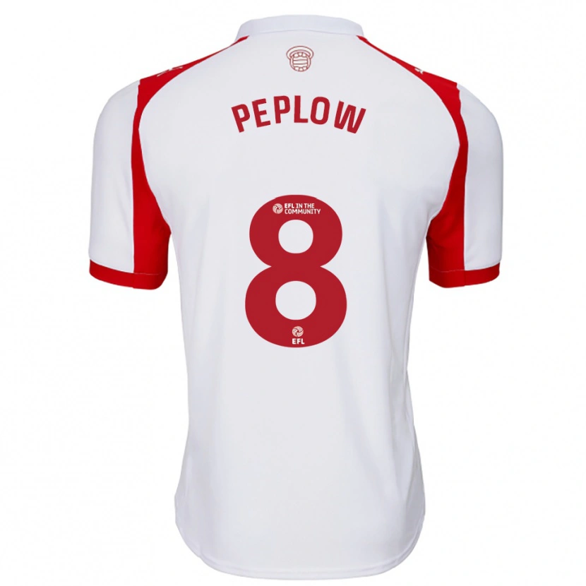 Danxen Dames Chloe Peplow #8 Wit Rood Thuisshirt Thuistenue 2025/26 T-Shirt België