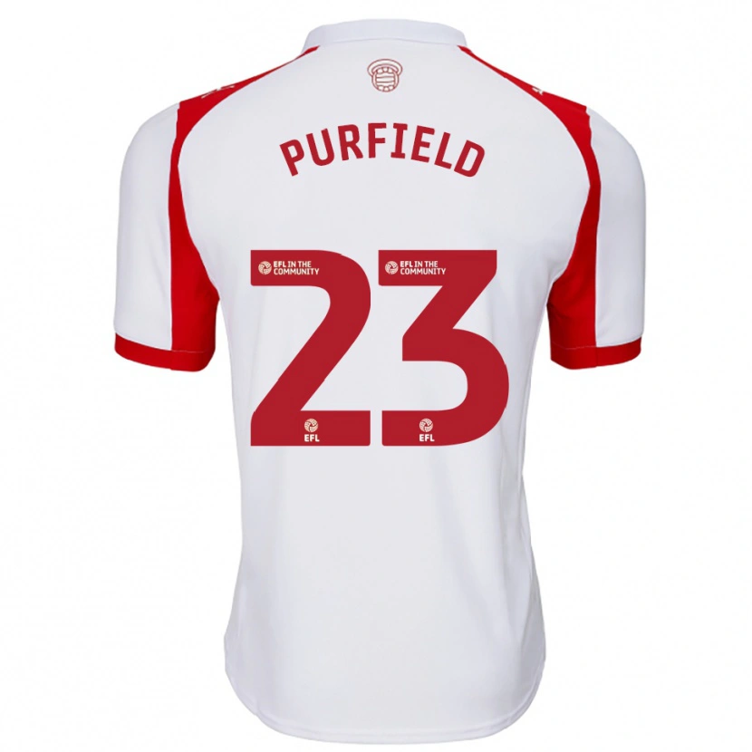 Danxen Dames Jemma Elizabeth Purfield #23 Wit Rood Thuisshirt Thuistenue 2025/26 T-Shirt België