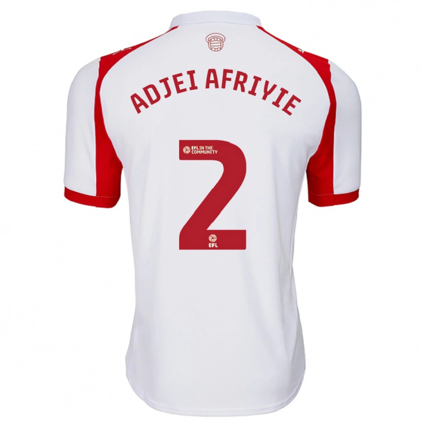 Danxen Dames Hansel Adjei-Afriyie #2 Wit Rood Thuisshirt Thuistenue 2025/26 T-Shirt België