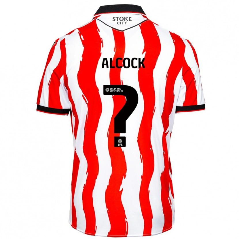 Danxen Dames Tom Alcock #0 Wit Rood Thuisshirt Thuistenue 2025/26 T-Shirt België