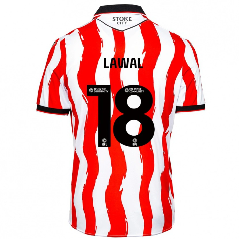 Danxen Dames Bosun Lawal #18 Wit Rood Thuisshirt Thuistenue 2025/26 T-Shirt België