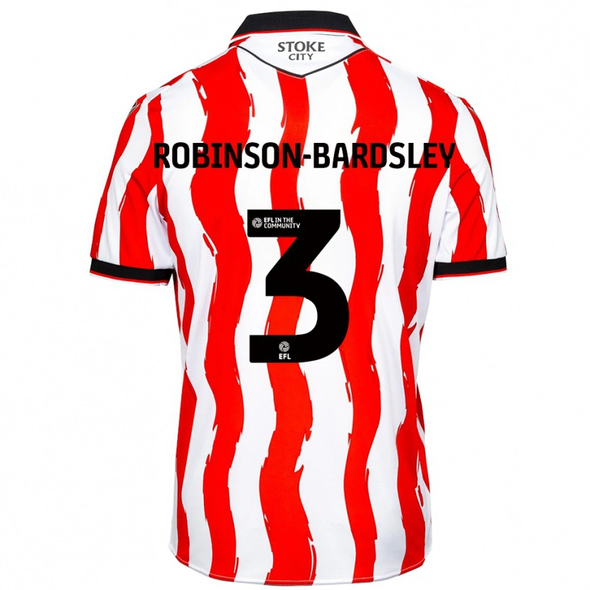 Danxen Dames Rocco Robinson-Bardsley #3 Wit Rood Thuisshirt Thuistenue 2025/26 T-Shirt België