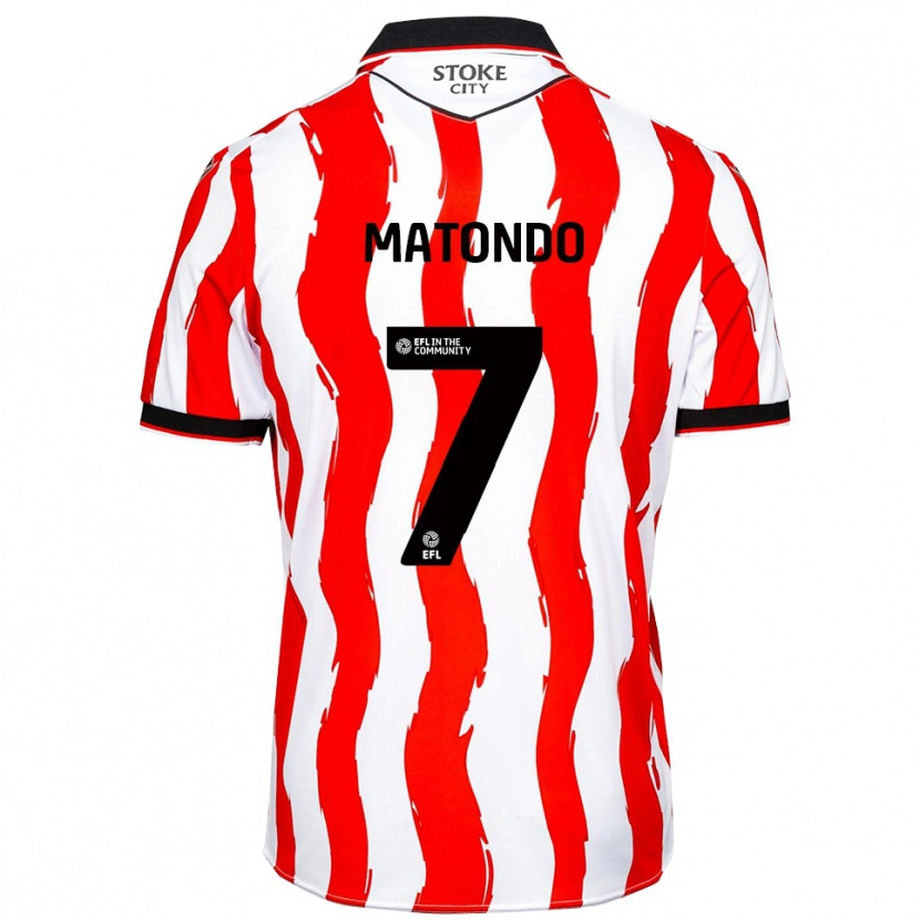 Danxen Dames Japhet Matondo #7 Wit Rood Thuisshirt Thuistenue 2025/26 T-Shirt België