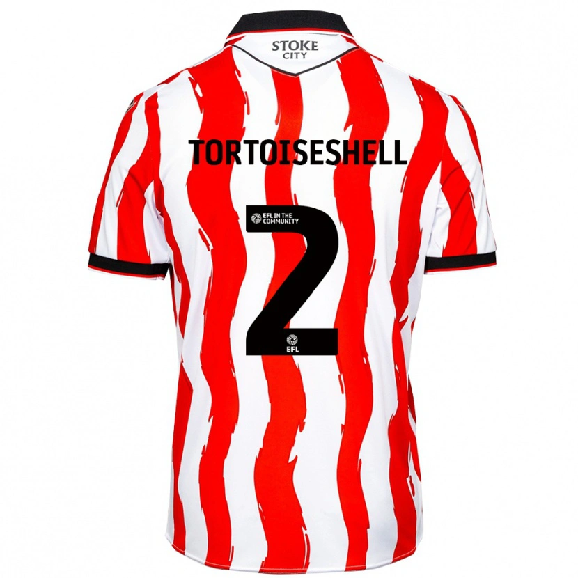 Danxen Dames Jensen Tortoishell #2 Wit Rood Thuisshirt Thuistenue 2025/26 T-Shirt België