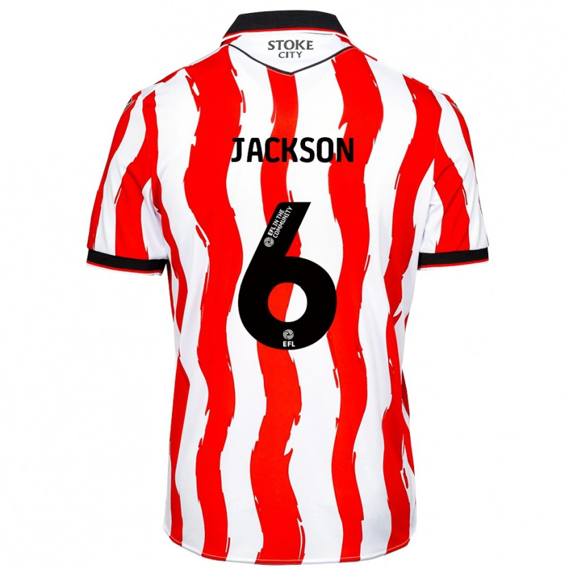 Danxen Dames Jackson Kelly #6 Wit Rood Thuisshirt Thuistenue 2025/26 T-Shirt België