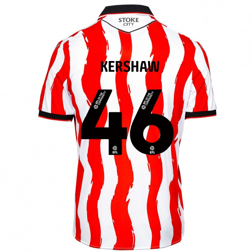 Danxen Dames Ben Kershaw #46 Wit Rood Thuisshirt Thuistenue 2025/26 T-Shirt België