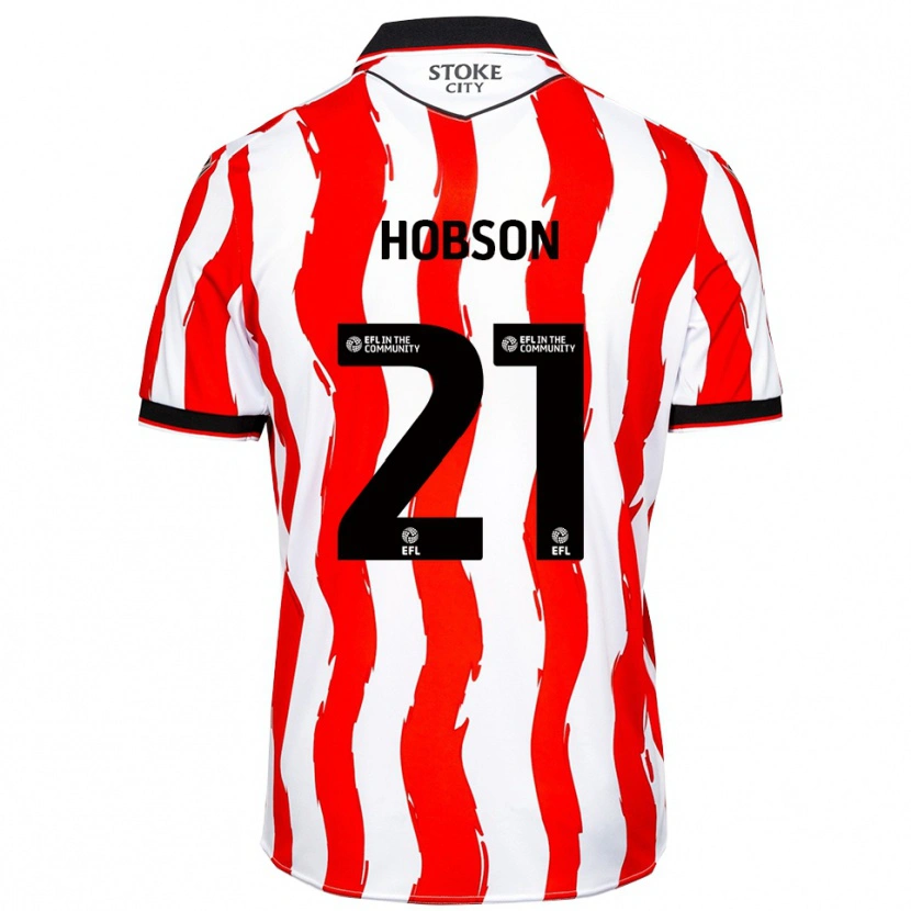 Danxen Dames Elizabeth Hobson #21 Wit Rood Thuisshirt Thuistenue 2025/26 T-Shirt België