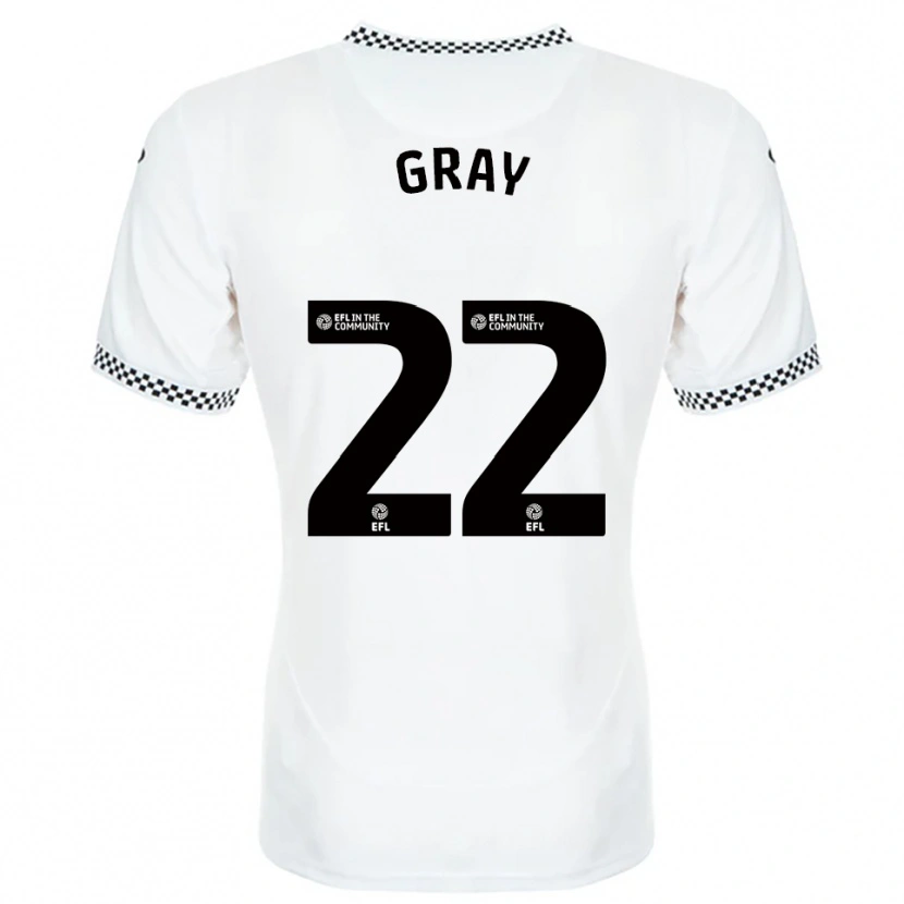Danxen Dames Harvey Gray #22 Wit Oranje Thuisshirt Thuistenue 2025/26 T-Shirt België