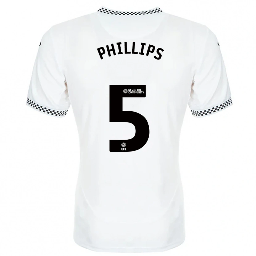 Danxen Dames Ben Phillips #5 Wit Oranje Thuisshirt Thuistenue 2025/26 T-Shirt België