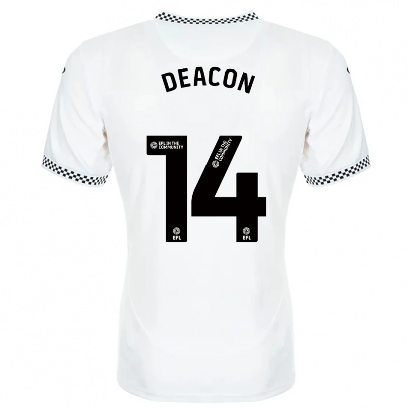 Danxen Dames Callum Deacon #14 Wit Oranje Thuisshirt Thuistenue 2025/26 T-Shirt België