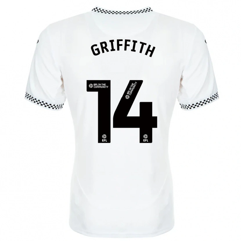 Danxen Dames Yori Griffith #14 Wit Oranje Thuisshirt Thuistenue 2025/26 T-Shirt België
