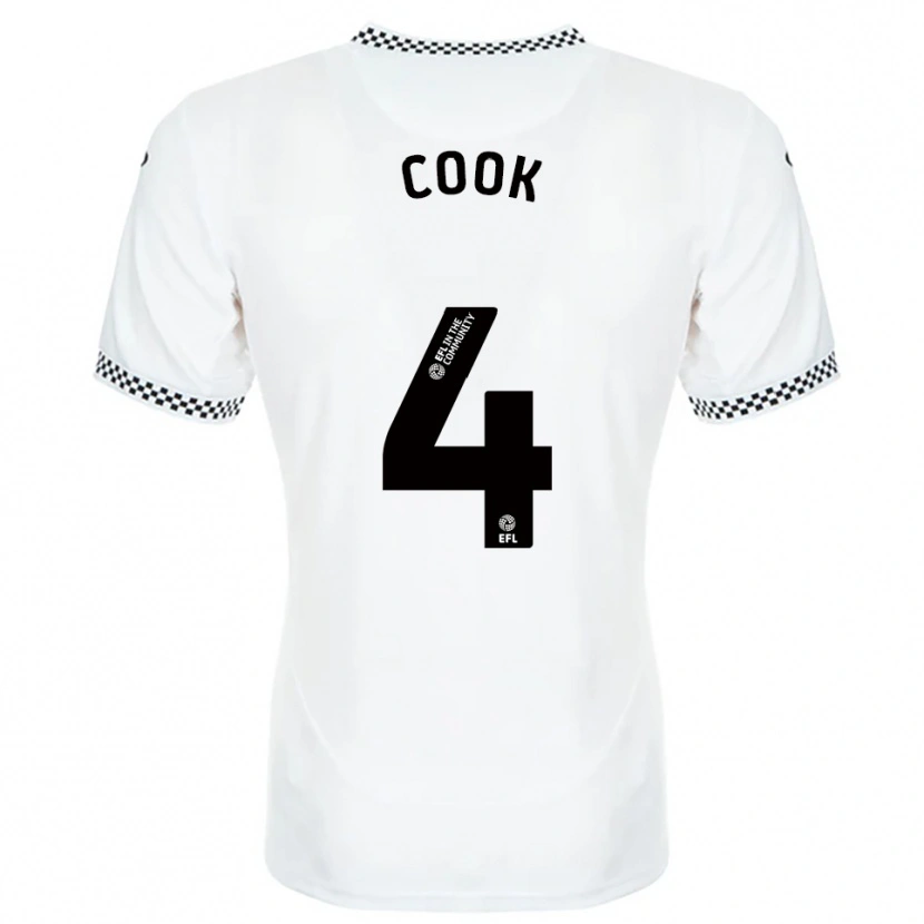 Danxen Dames Jacob Cook #4 Wit Oranje Thuisshirt Thuistenue 2025/26 T-Shirt België
