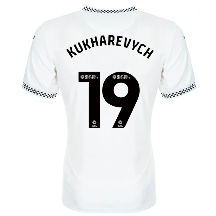 Danxen Dames Mykola Kukharevych #19 Wit Oranje Thuisshirt Thuistenue 2025/26 T-Shirt België
