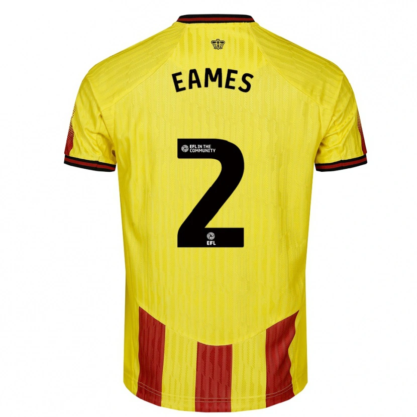 Danxen Dames Albert Eames #2 Geel Rood Thuisshirt Thuistenue 2025/26 T-Shirt België