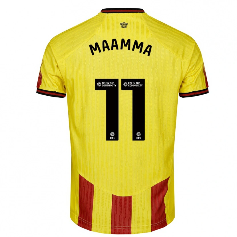 Danxen Dames Othmane Maamma #11 Geel Rood Thuisshirt Thuistenue 2025/26 T-Shirt België