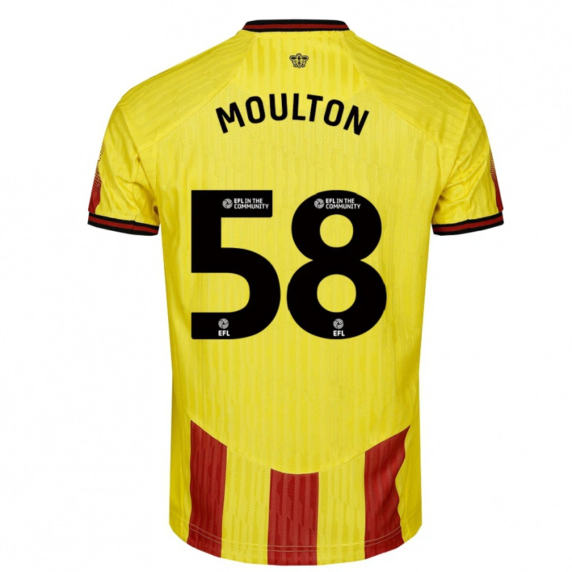 Danxen Dames Jai-Dea Moulton #58 Geel Rood Thuisshirt Thuistenue 2025/26 T-Shirt België
