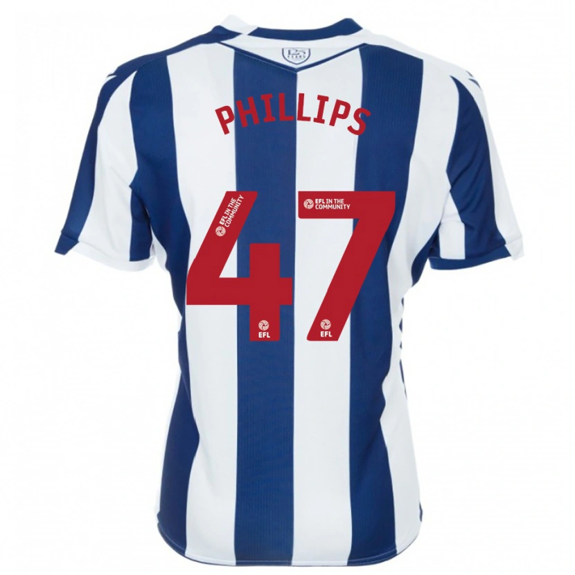 Danxen Dames Nat Phillips #47 Marine Wit Thuisshirt Thuistenue 2025/26 T-Shirt België