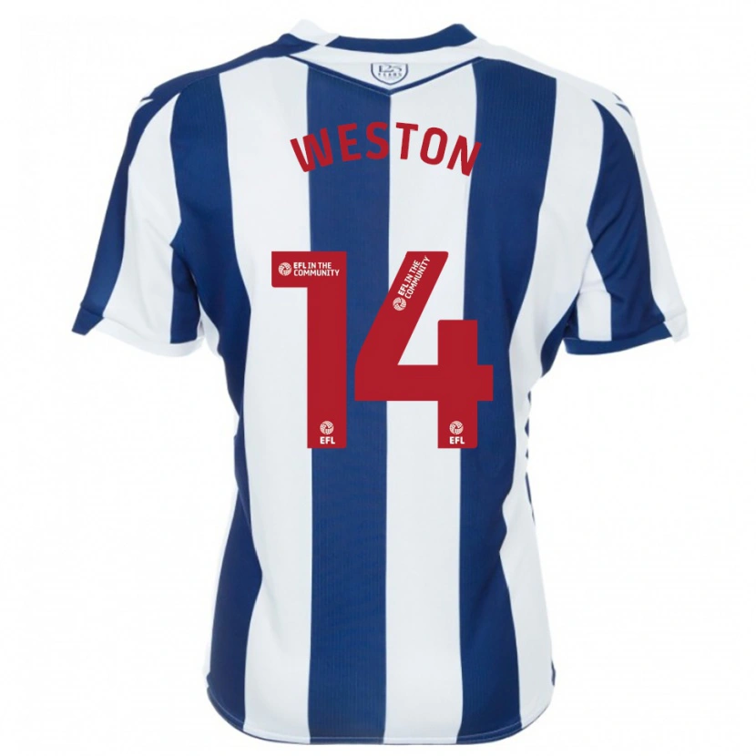 Danxen Dames Steph Weston #14 Marine Wit Thuisshirt Thuistenue 2025/26 T-Shirt België