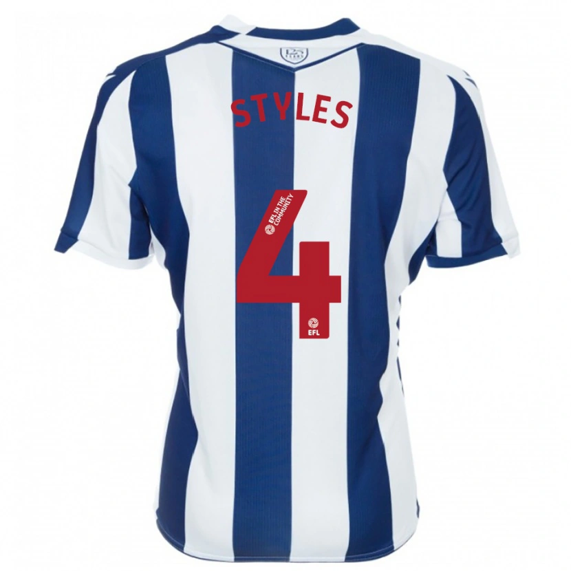 Danxen Dames Callum Styles #4 Marine Wit Thuisshirt Thuistenue 2025/26 T-Shirt België