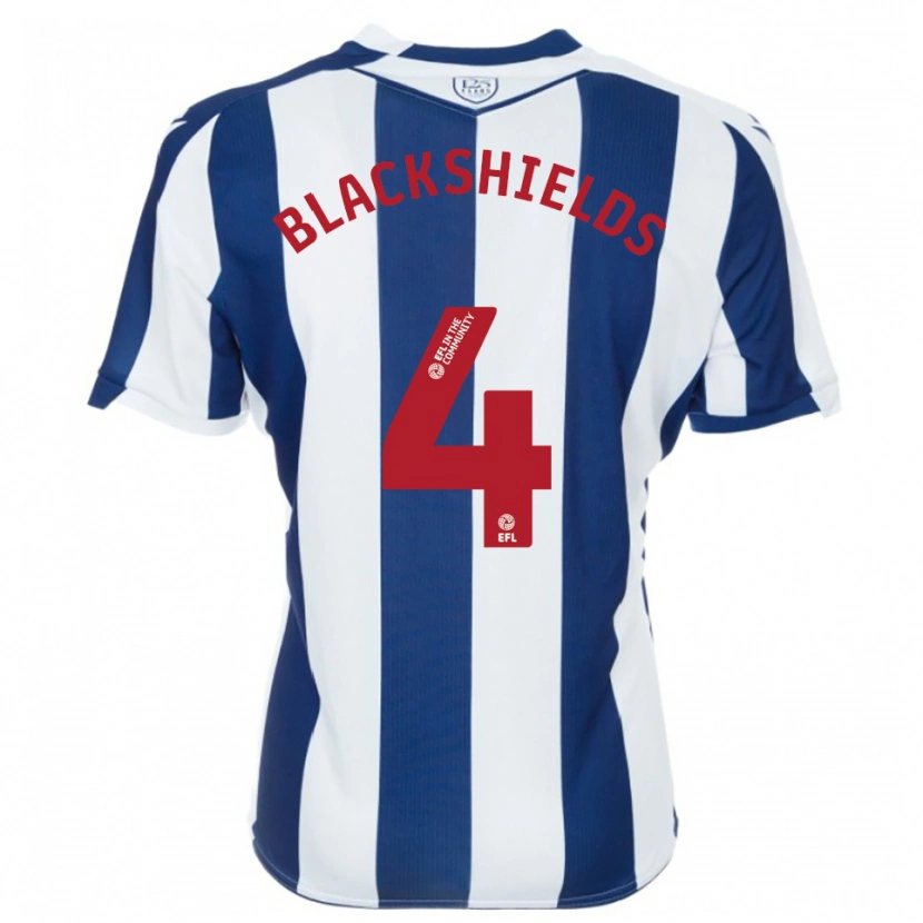 Danxen Dames Charlie Blackshields #4 Marine Wit Thuisshirt Thuistenue 2025/26 T-Shirt België