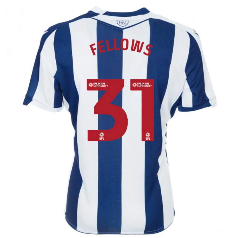Danxen Dames Tom Fellows #31 Marine Wit Thuisshirt Thuistenue 2025/26 T-Shirt België