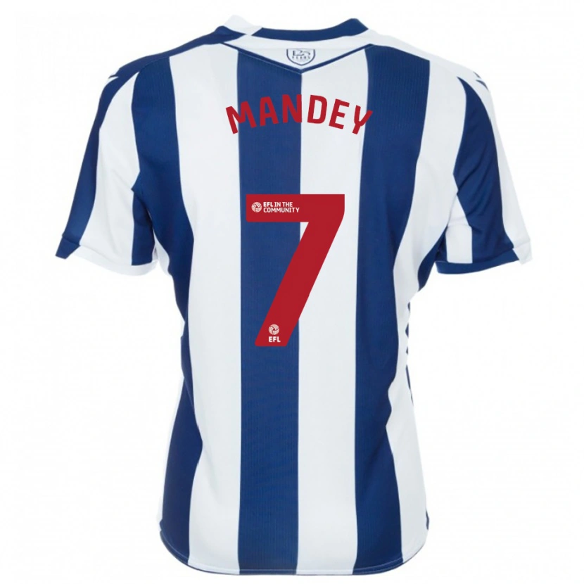 Danxen Dames Souleyman Mandey #7 Marine Wit Thuisshirt Thuistenue 2025/26 T-Shirt België