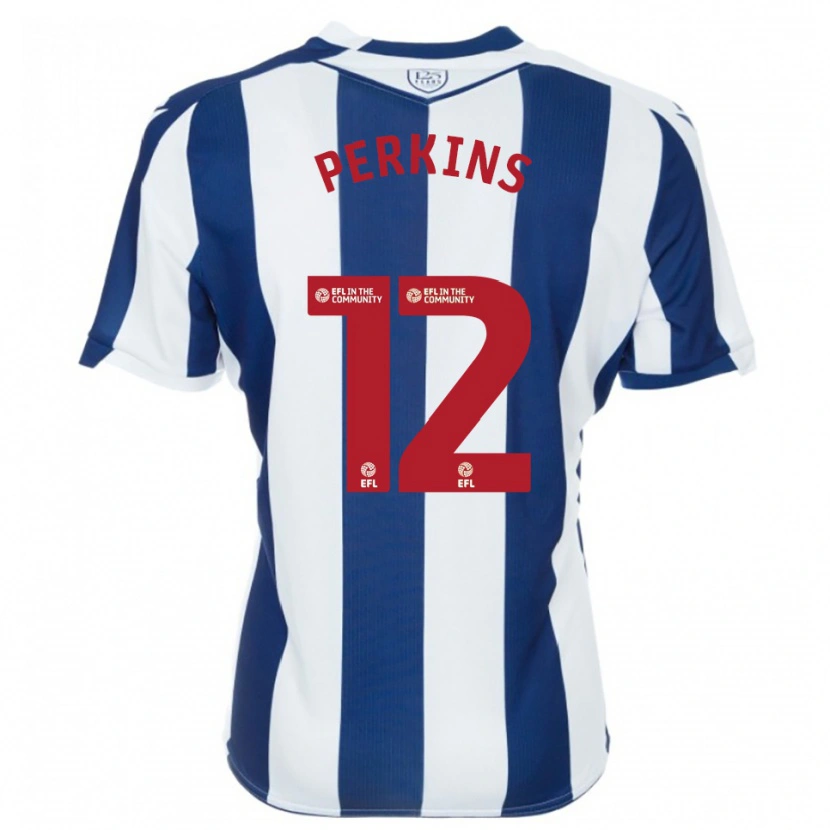 Danxen Dames Antonio Perkins #12 Marine Wit Thuisshirt Thuistenue 2025/26 T-Shirt België