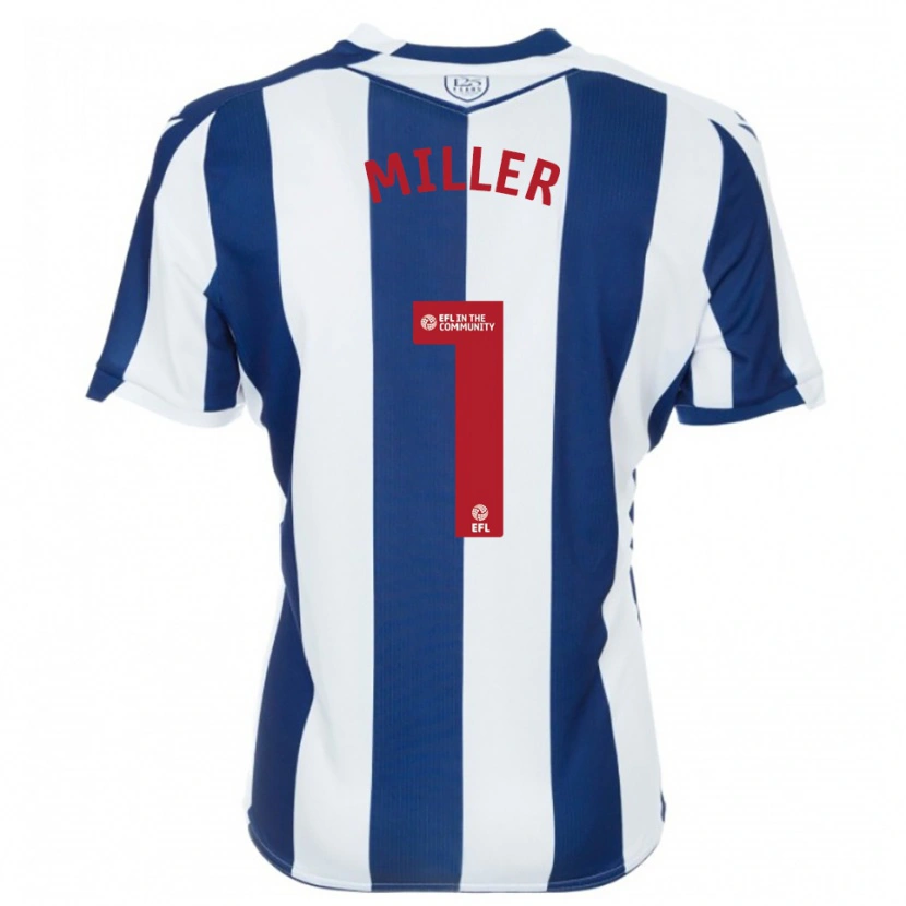 Danxen Dames Anna Miller #1 Marine Wit Thuisshirt Thuistenue 2025/26 T-Shirt België